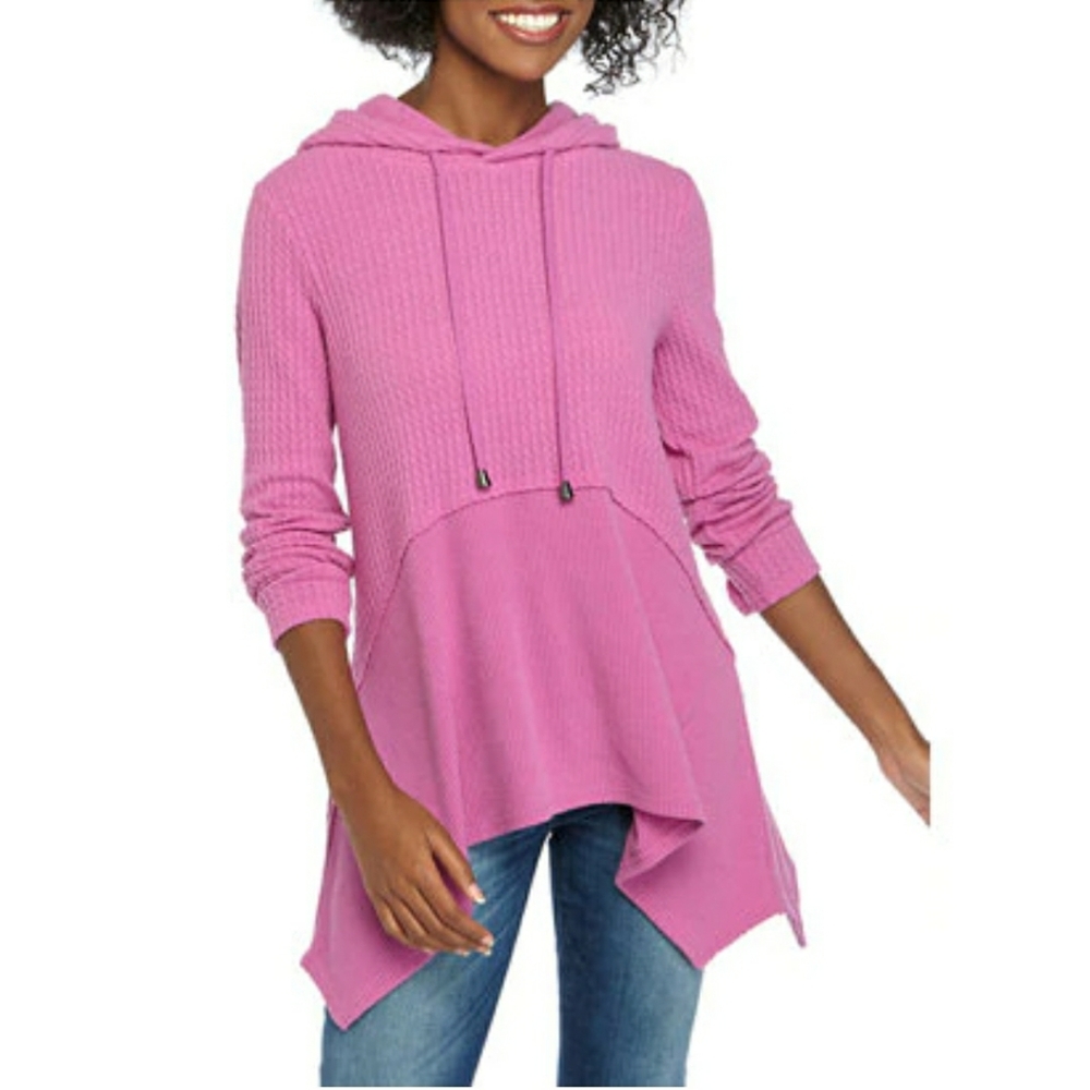 Cupid Women's Waffle Shark Bite Hoodie Size M